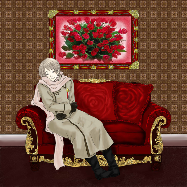 微睡み(線画)【塗ってみました】