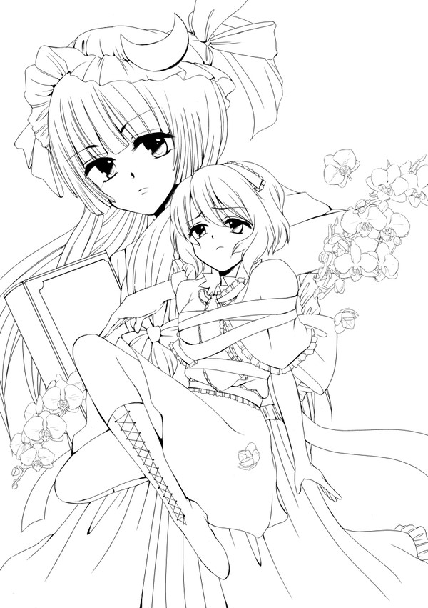 【線画】東方パチュアリ【塗り絵】