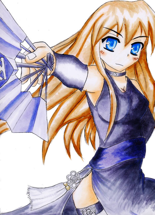 扇子を描いたり模写したり