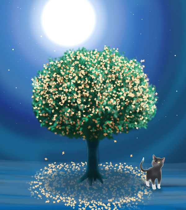 金木犀の咲く月夜