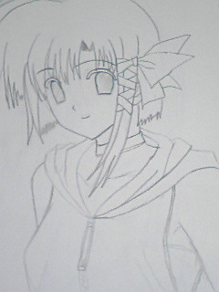 手書き亜沙・モノクロ