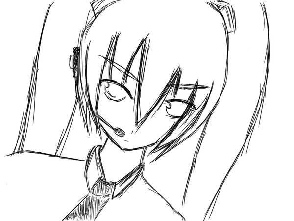 初音ミク　ラフ