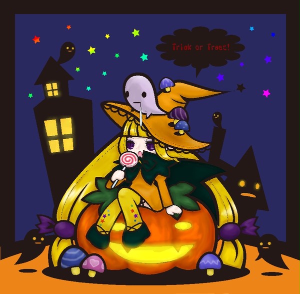 ハロウィン魔女さん塗ってみた