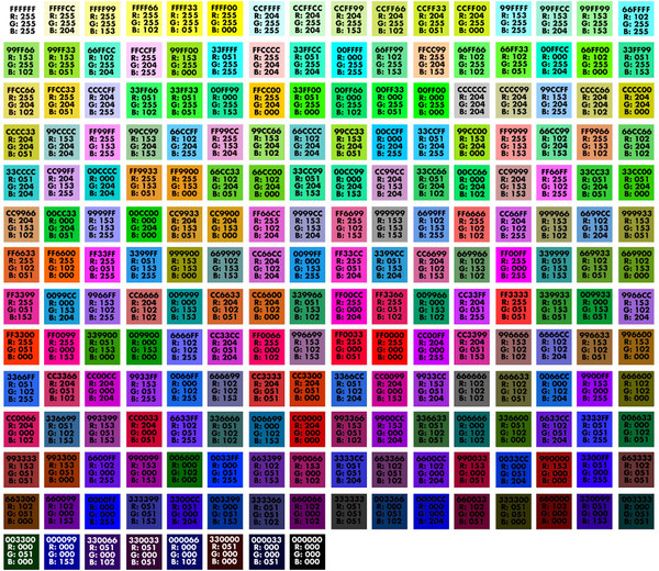 WEBセーフカラー1