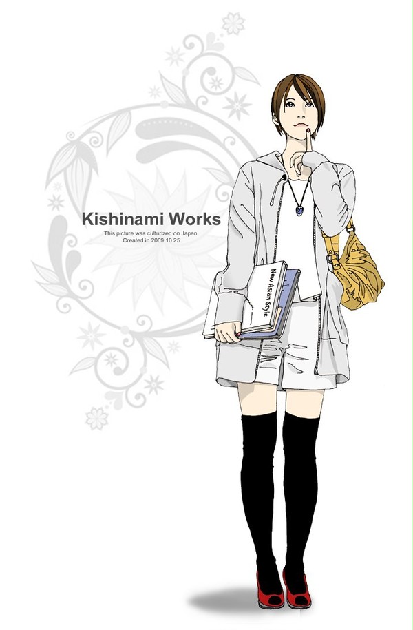 ニーソックスの女の子