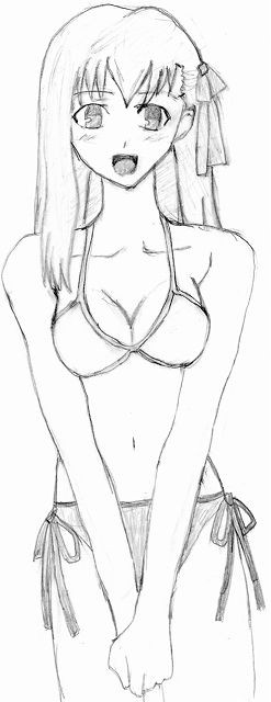 (模写)【Fate/hollow ataraxia】水着桜