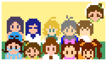 アイドルマスター　アイドル集合写真風