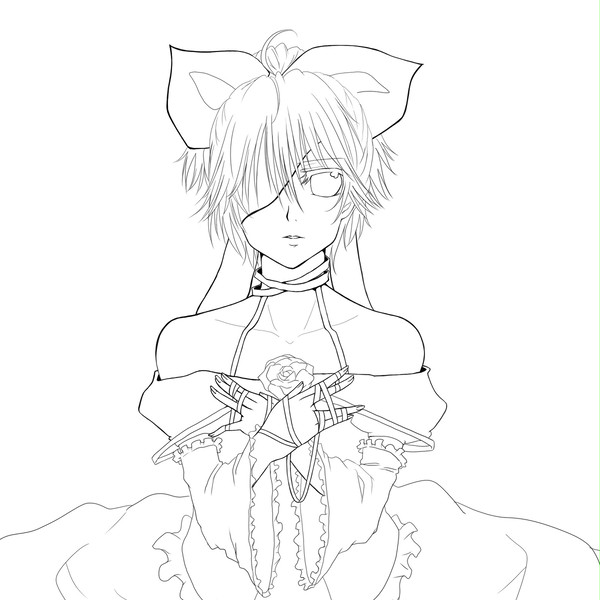IMITATION BLACKレン 線画