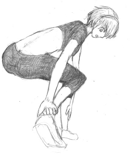 靴を履くつっかける