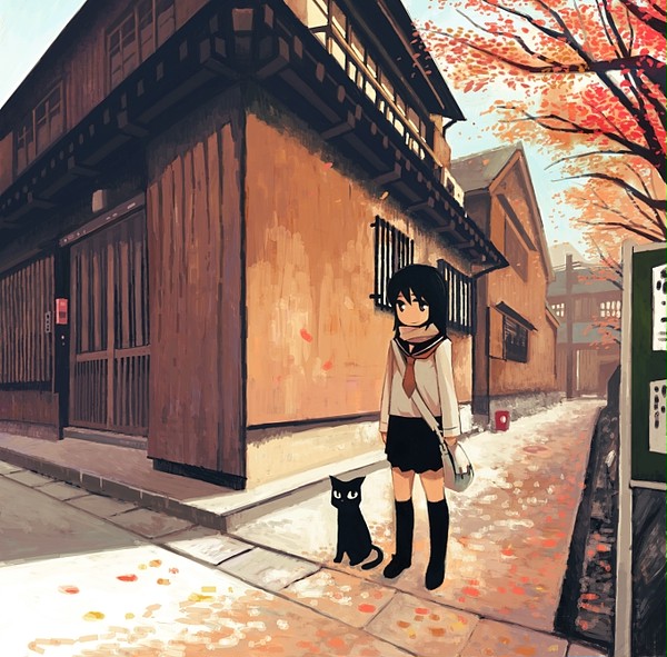 街角の学生さん