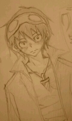 鉛筆書きシモン。