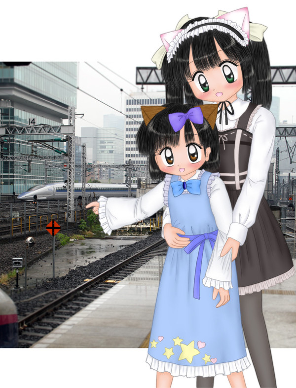 新幹線ホームにて