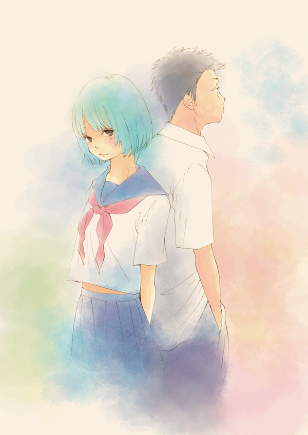 女子高生と少年