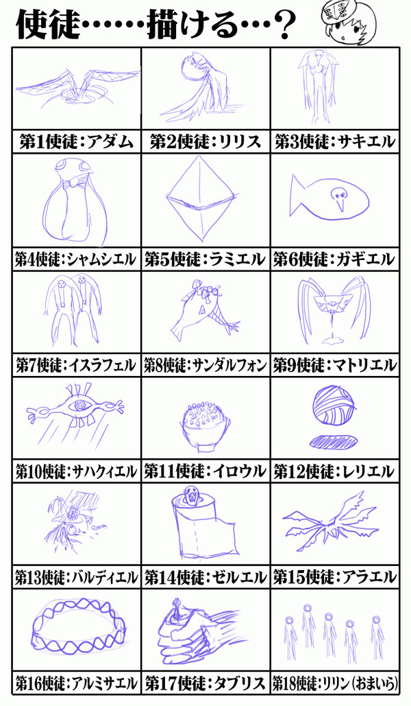 使徒描いてみる