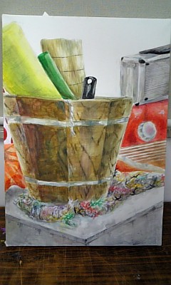 約5時間描きの水彩