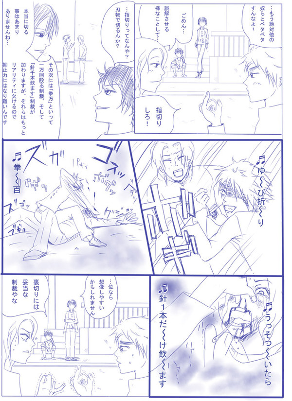 【ヘタリア】指折り拳百【パロ漫画／微腐】