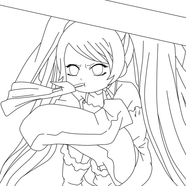 ニッチ　線画