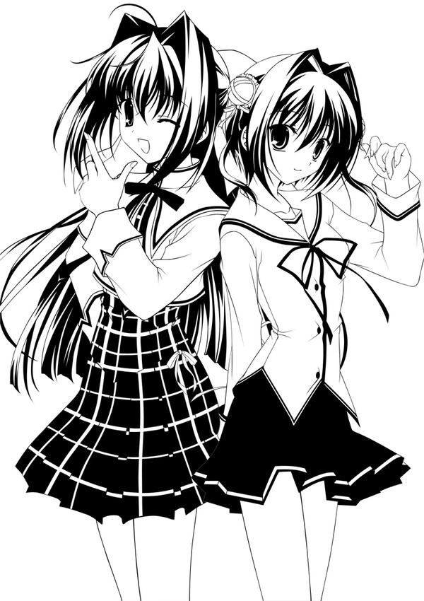切り絵的な朝倉姉妹
