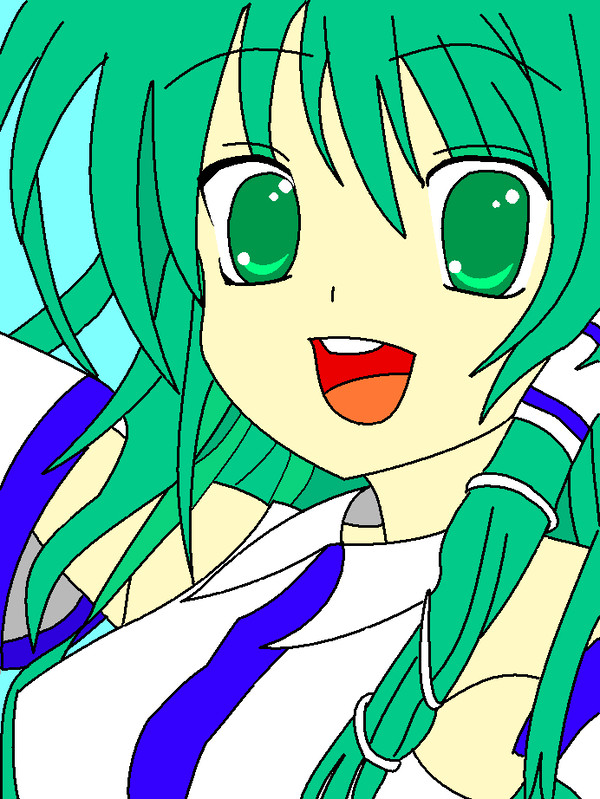 早苗さん 模写 ペイント加工