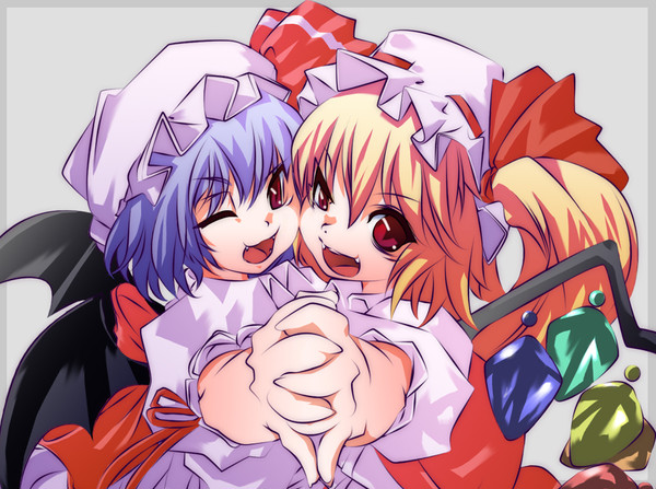 姉と妹が力を合わせているようです。