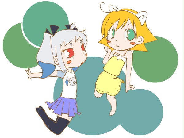 おなご組。兎っぽいのとネコっぽいの