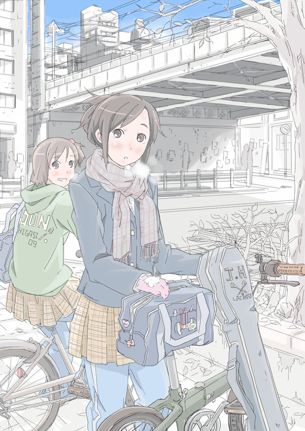 朝練に向かう冬の日