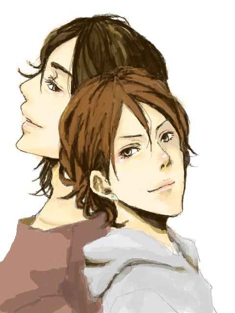 背中あわせ