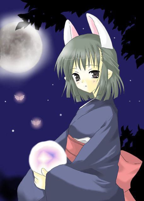 月明かりの下で。