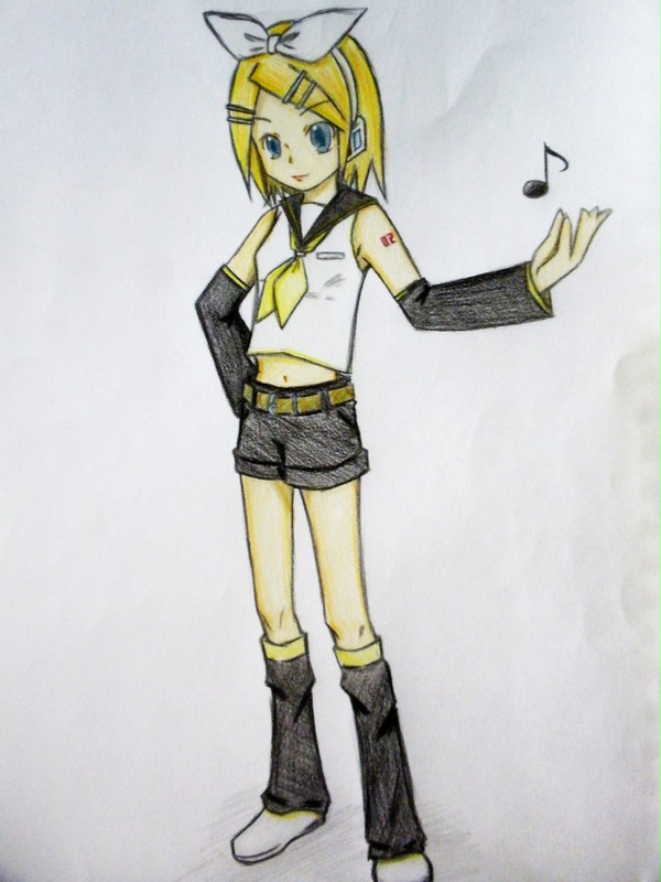 描いたリンに色を付けてみた