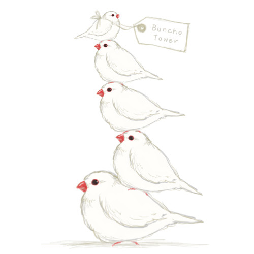 文鳥タワー☆