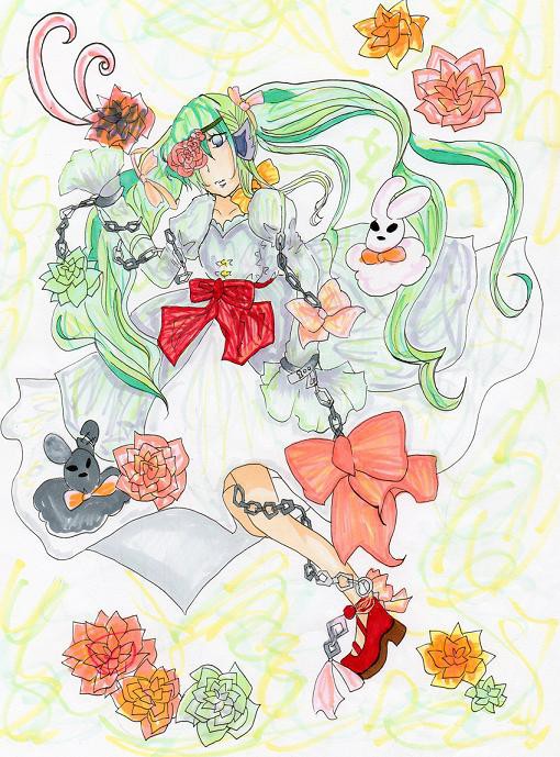 【初音ミク】なんやかんや描きたかった。【アナログーン】