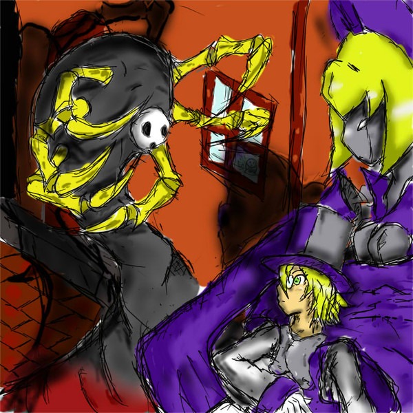 カルルVSアラクネ(塗ってみた)