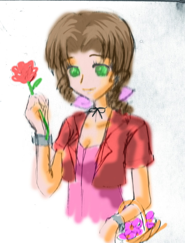 思い出し描き2　FF7　エアリス