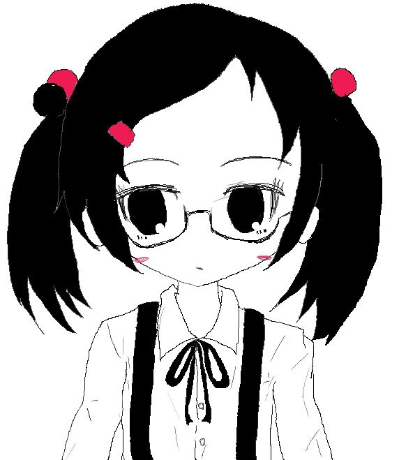 デコメガネツインテ女児