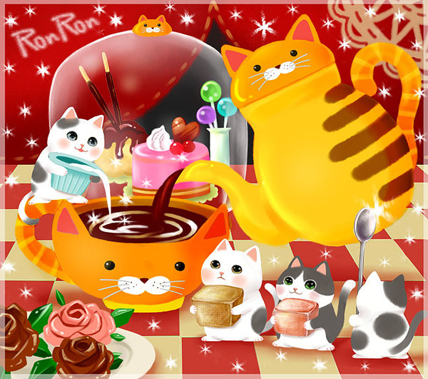 ねこのお茶会
