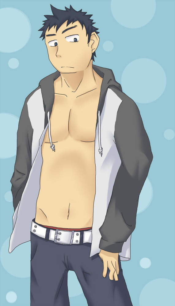 パーカー男子