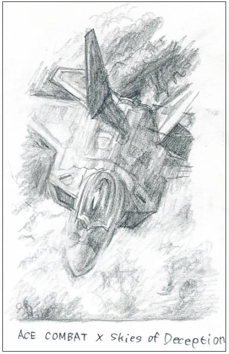 戦闘機の模写