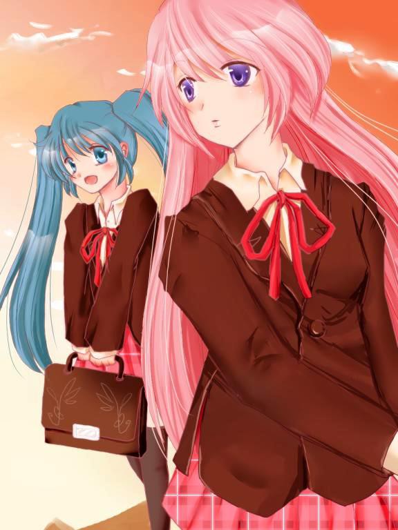 【イラリク描けました!】学校帰りのミクルカさん