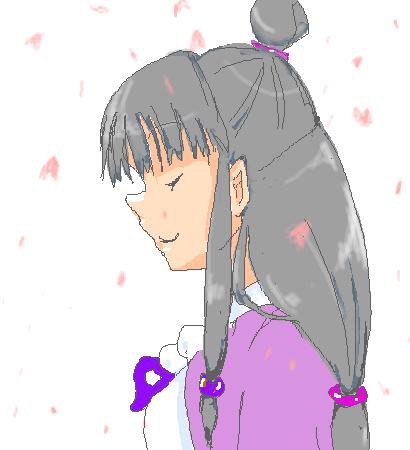花舞うなか