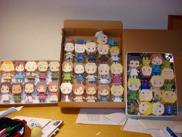 【ヘタリア】カクカクシリーズ完成しました!【ペーパークラフト】