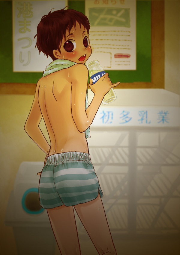 銭湯×牛乳×トランクス