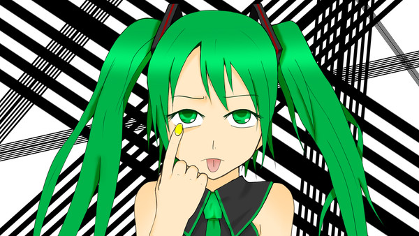 初音ミク　あっかんべー