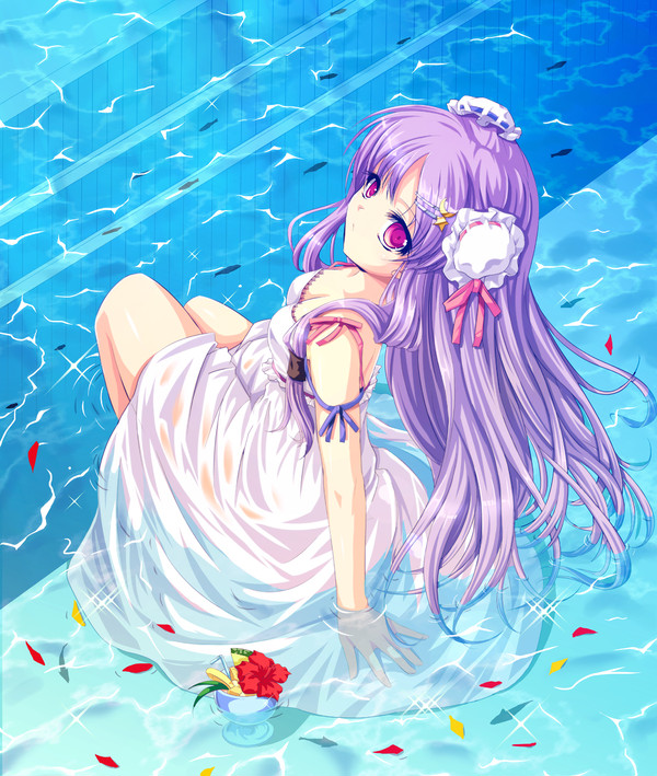 白ワンピパチュリー