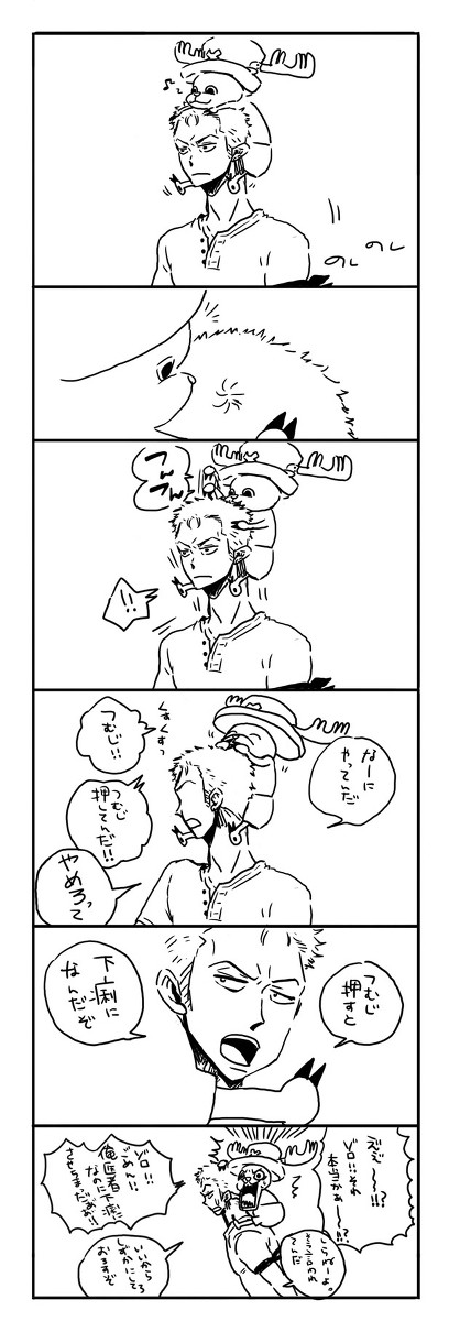 ゾロとチョッパーとつむじ