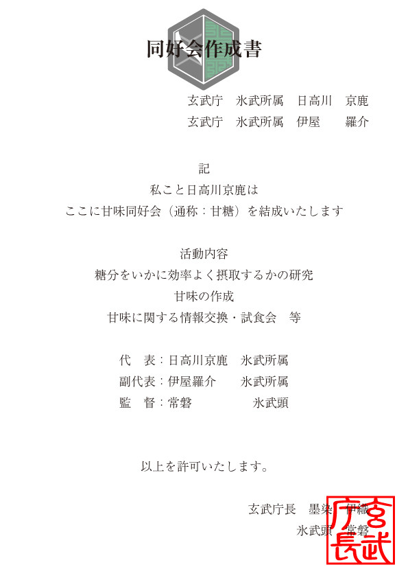 【ぴく東陰】甘糖(サークル)【玄武】