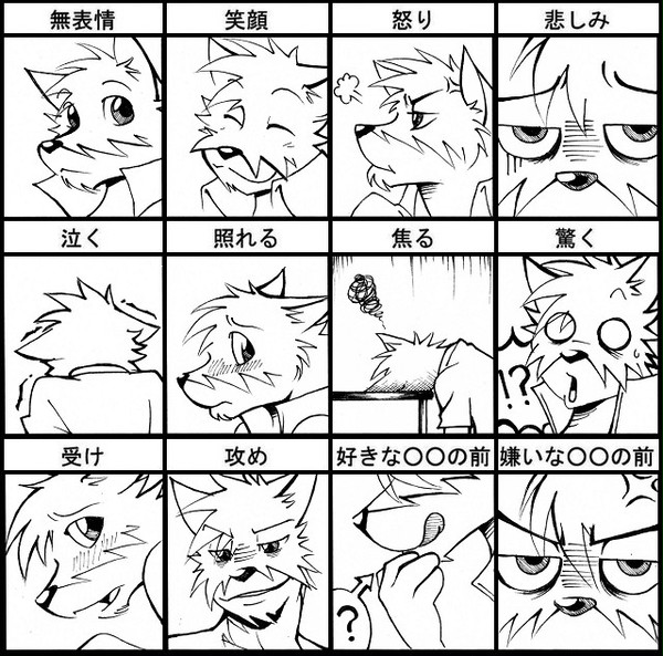 竹本 嵐 の12表情練習
