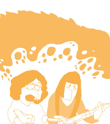 水木しげる風坂本ちゃんと千代ちゃん