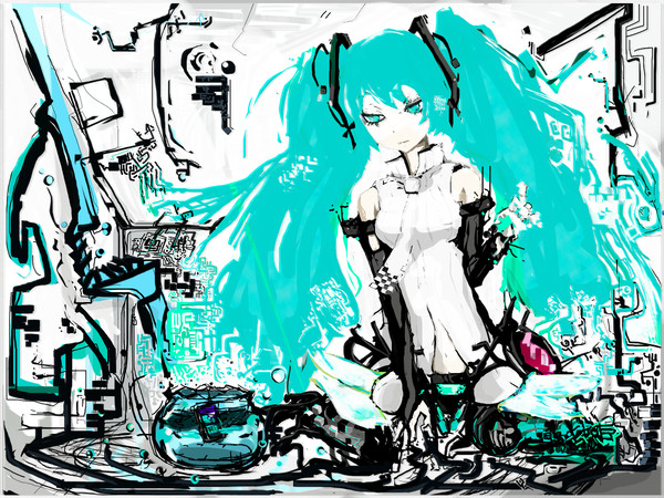 ミクあぺんどさんを描いてみた。