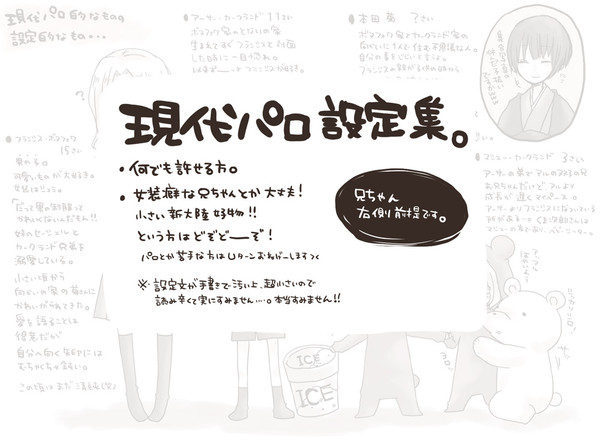 【腐】現代パロ設定【女装注意】