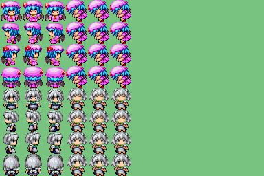 【ツクールVX】レミリア＆咲夜ドット絵【素材】